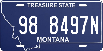 MT license plate 988497N