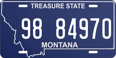 MT license plate 988497O