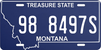 MT license plate 988497S