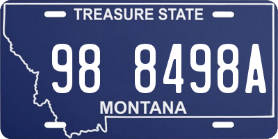 MT license plate 988498A