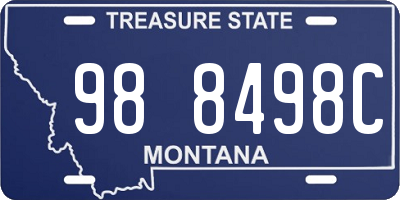 MT license plate 988498C