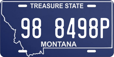 MT license plate 988498P