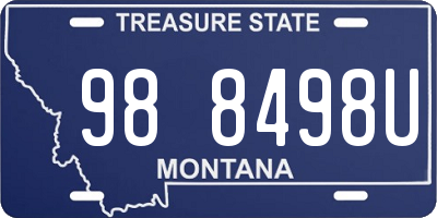 MT license plate 988498U