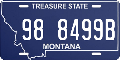 MT license plate 988499B