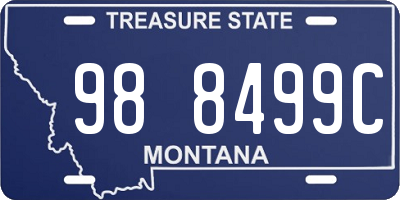 MT license plate 988499C
