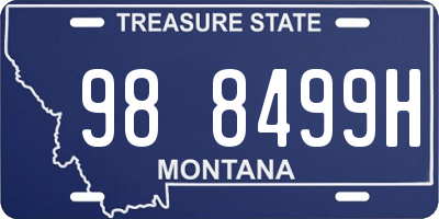 MT license plate 988499H
