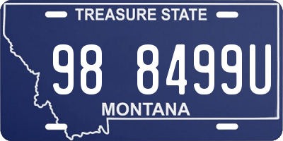 MT license plate 988499U