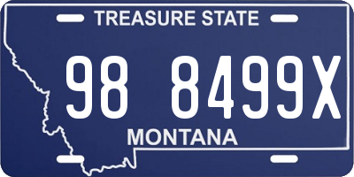 MT license plate 988499X
