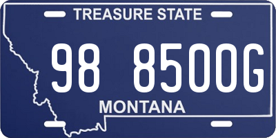 MT license plate 988500G