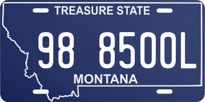 MT license plate 988500L