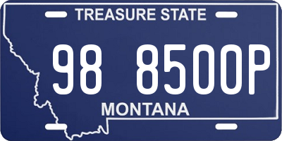 MT license plate 988500P