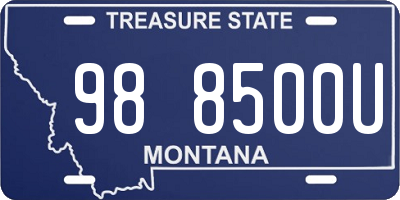 MT license plate 988500U