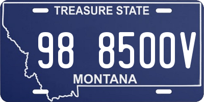 MT license plate 988500V