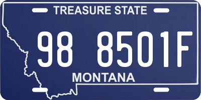 MT license plate 988501F