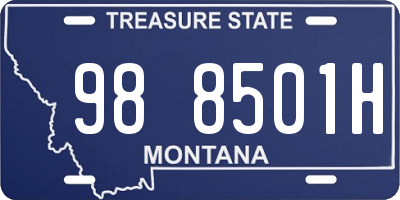 MT license plate 988501H