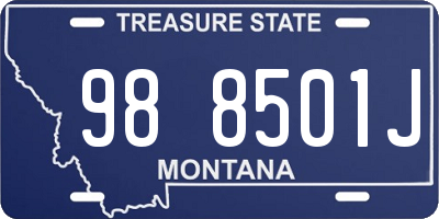 MT license plate 988501J