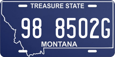 MT license plate 988502G