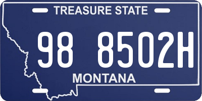 MT license plate 988502H