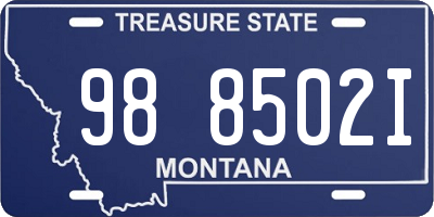 MT license plate 988502I