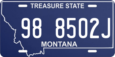 MT license plate 988502J
