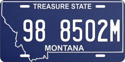MT license plate 988502M