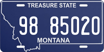 MT license plate 988502O