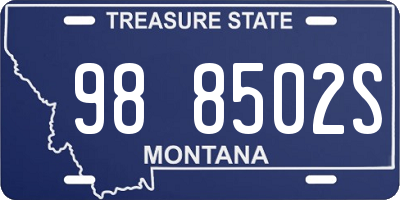 MT license plate 988502S