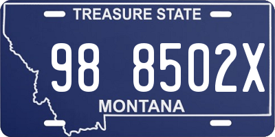 MT license plate 988502X