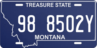 MT license plate 988502Y