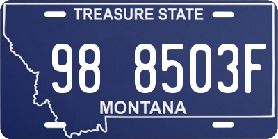 MT license plate 988503F