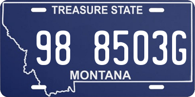 MT license plate 988503G