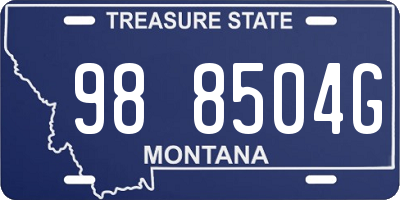 MT license plate 988504G