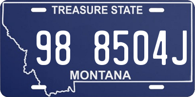 MT license plate 988504J