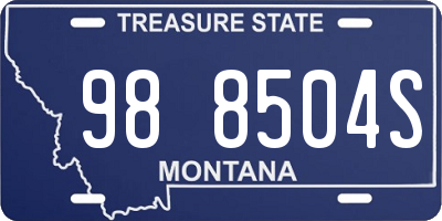 MT license plate 988504S