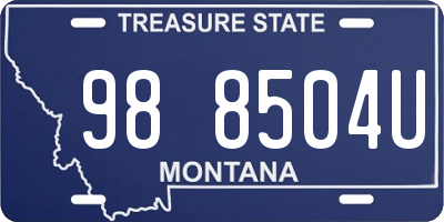 MT license plate 988504U
