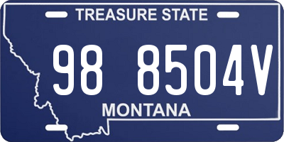 MT license plate 988504V