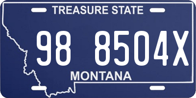 MT license plate 988504X