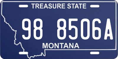 MT license plate 988506A