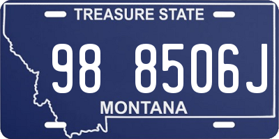 MT license plate 988506J