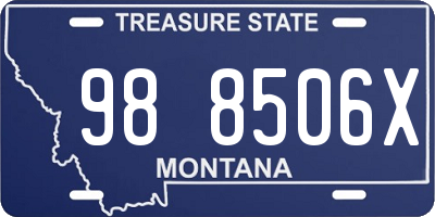 MT license plate 988506X