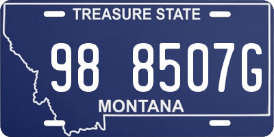 MT license plate 988507G