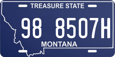 MT license plate 988507H