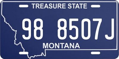 MT license plate 988507J