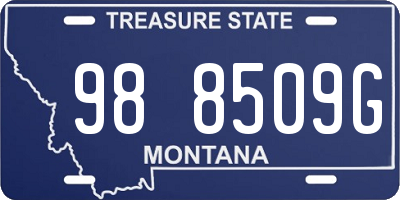 MT license plate 988509G