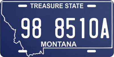 MT license plate 988510A