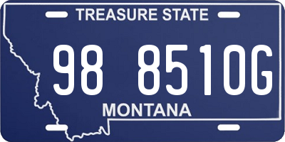 MT license plate 988510G