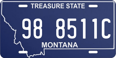 MT license plate 988511C