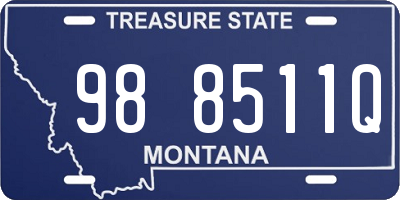 MT license plate 988511Q