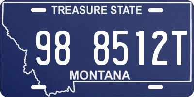 MT license plate 988512T