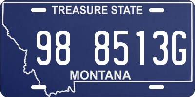 MT license plate 988513G